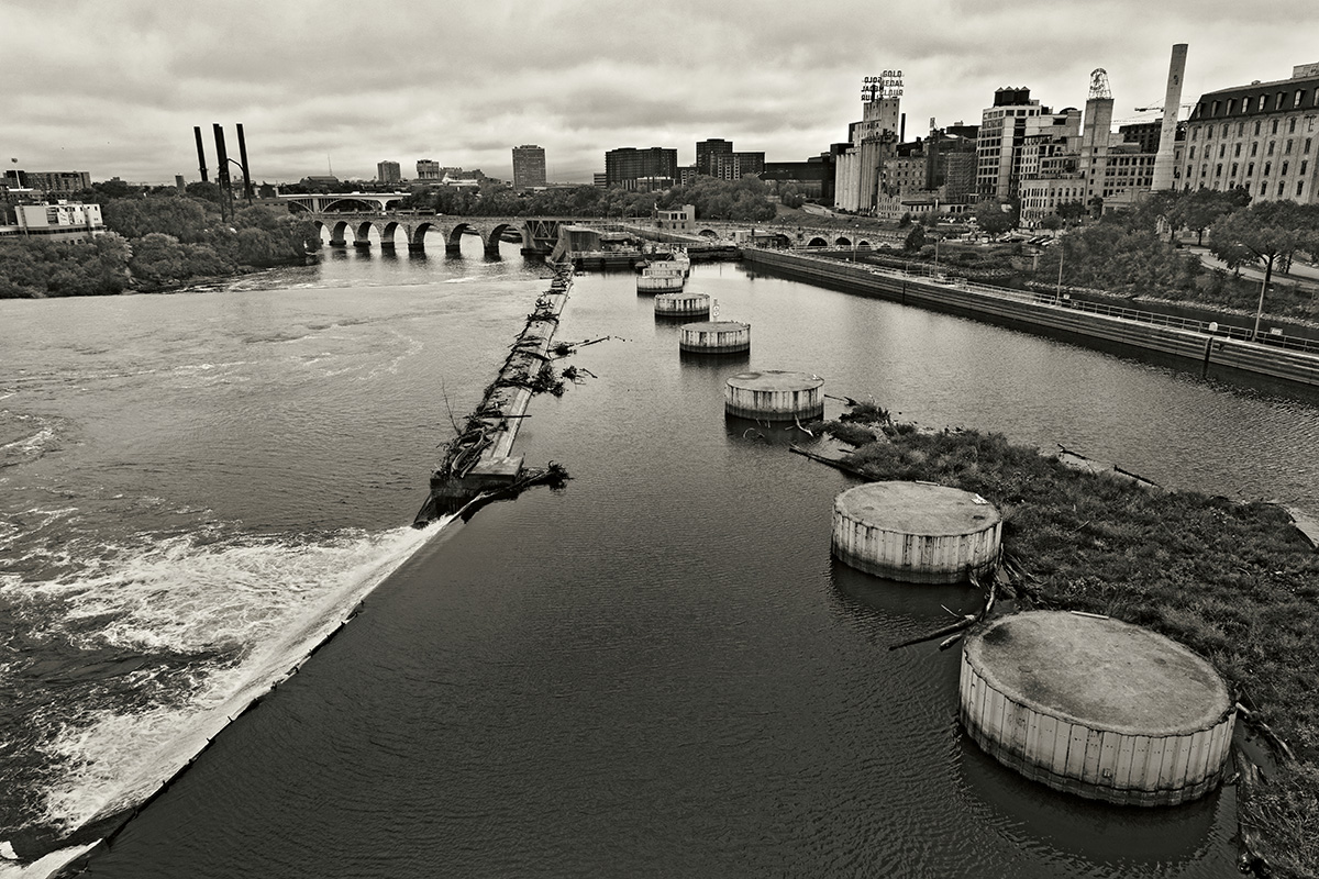 Saint Anthony Falls, (first named &lt;i&gt;Chutes de Sainte-Antoine&lt;/i&gt; in 1680 by Father Louis Hennepin), Minneapolis, MN.